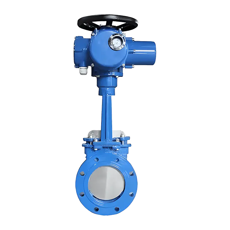 전기 플랜지 나이프 게이트 밸브