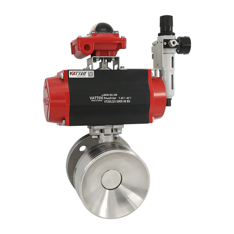 공압식 하단 볼 밸브