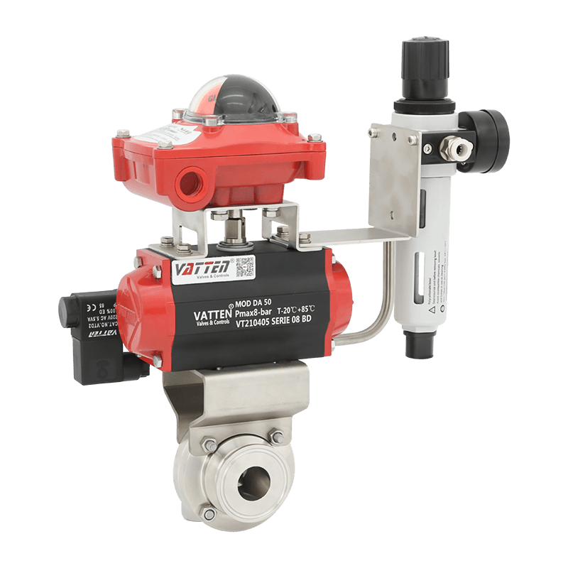 공압 클램프 버터플라이 밸브