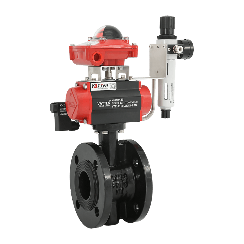 공압 플랜지 버터플라이 밸브