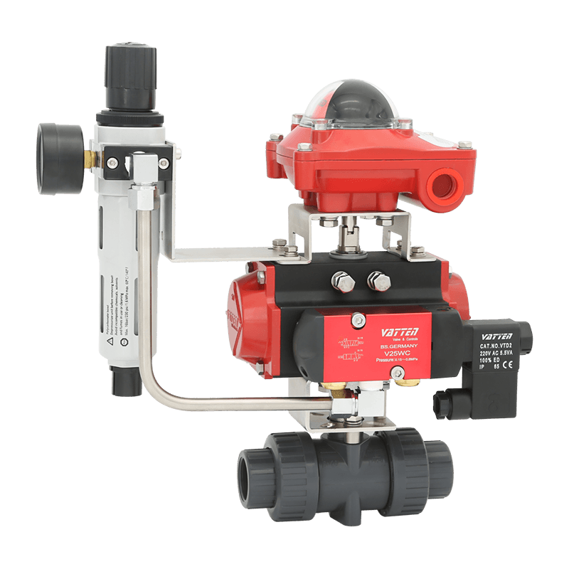 공압 PVC 볼 밸브