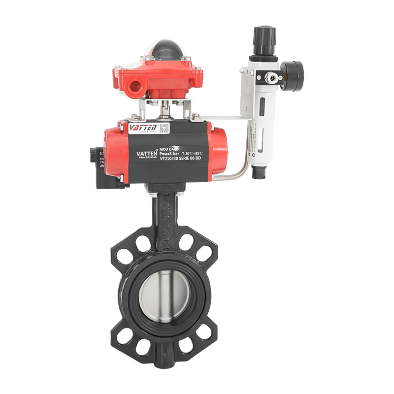 공압 웨이퍼 버터플라이 밸브