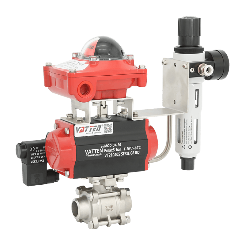 공압 용접 볼 밸브