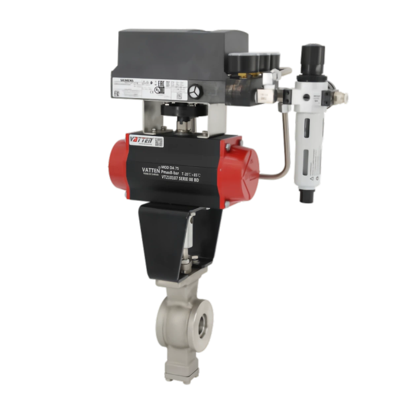 공압식 V형 볼 밸브